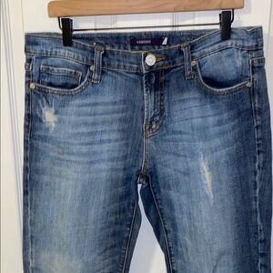 Y2K Vigoss London Straight Leg Jeans with Lived-In Distressed Look Size 11